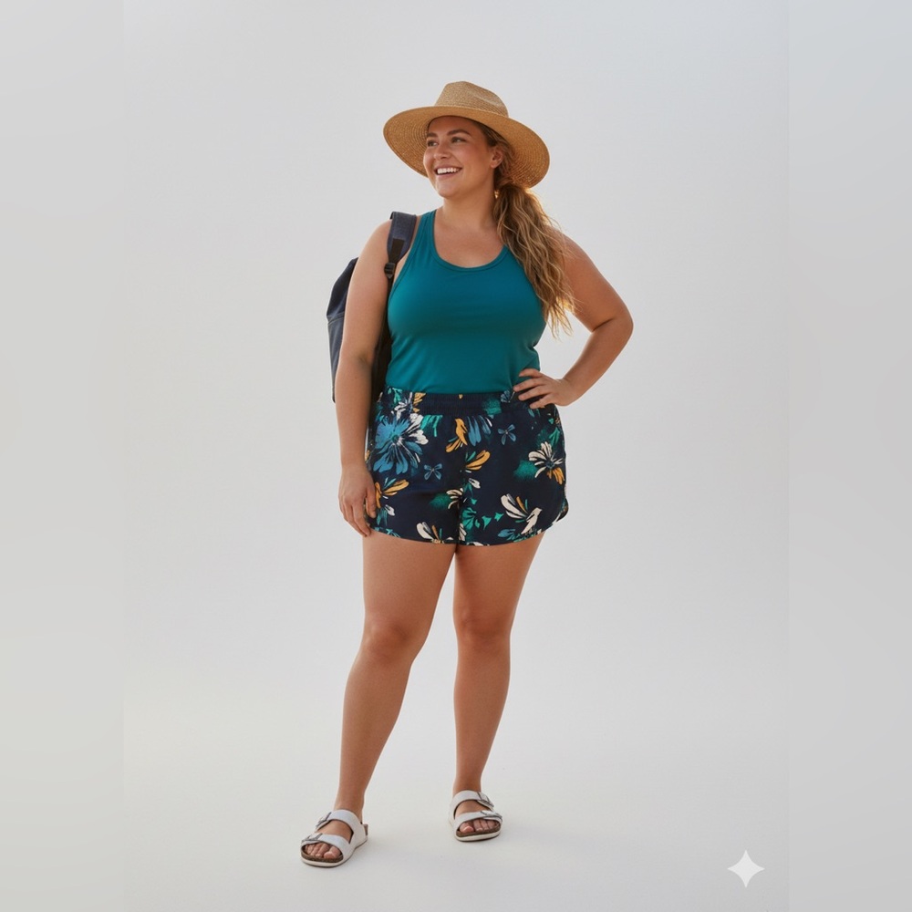 Columbia Bogata Bay Stretch Floral Shorts XXL NWT
